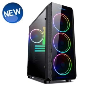 New PC OEM 3 LED RGB Tower i5/8GB/256GB M.2/GeForce GT730 4GB